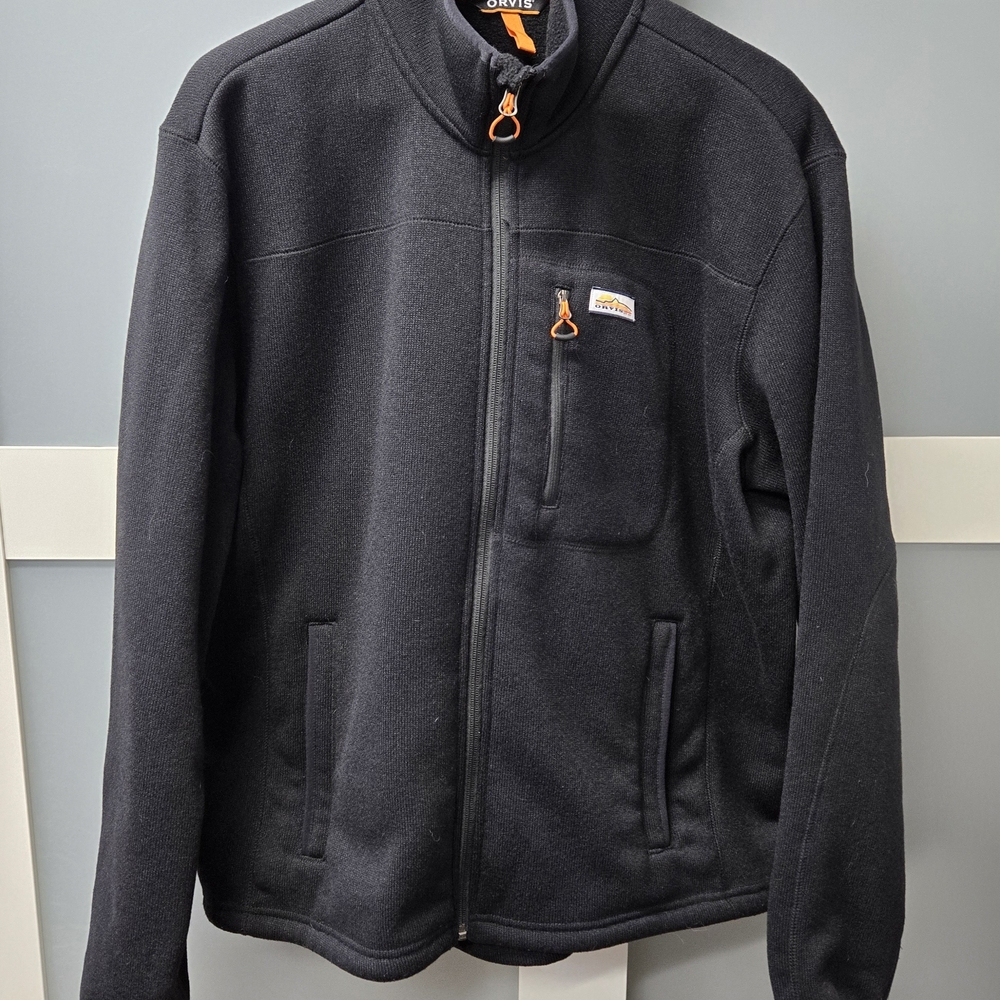 Orvis Black Sweater Fleece Jacket - XL